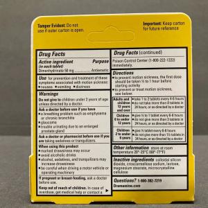 Dramamine Tablets Original Formula 50 Mg Motion Sickness Relief