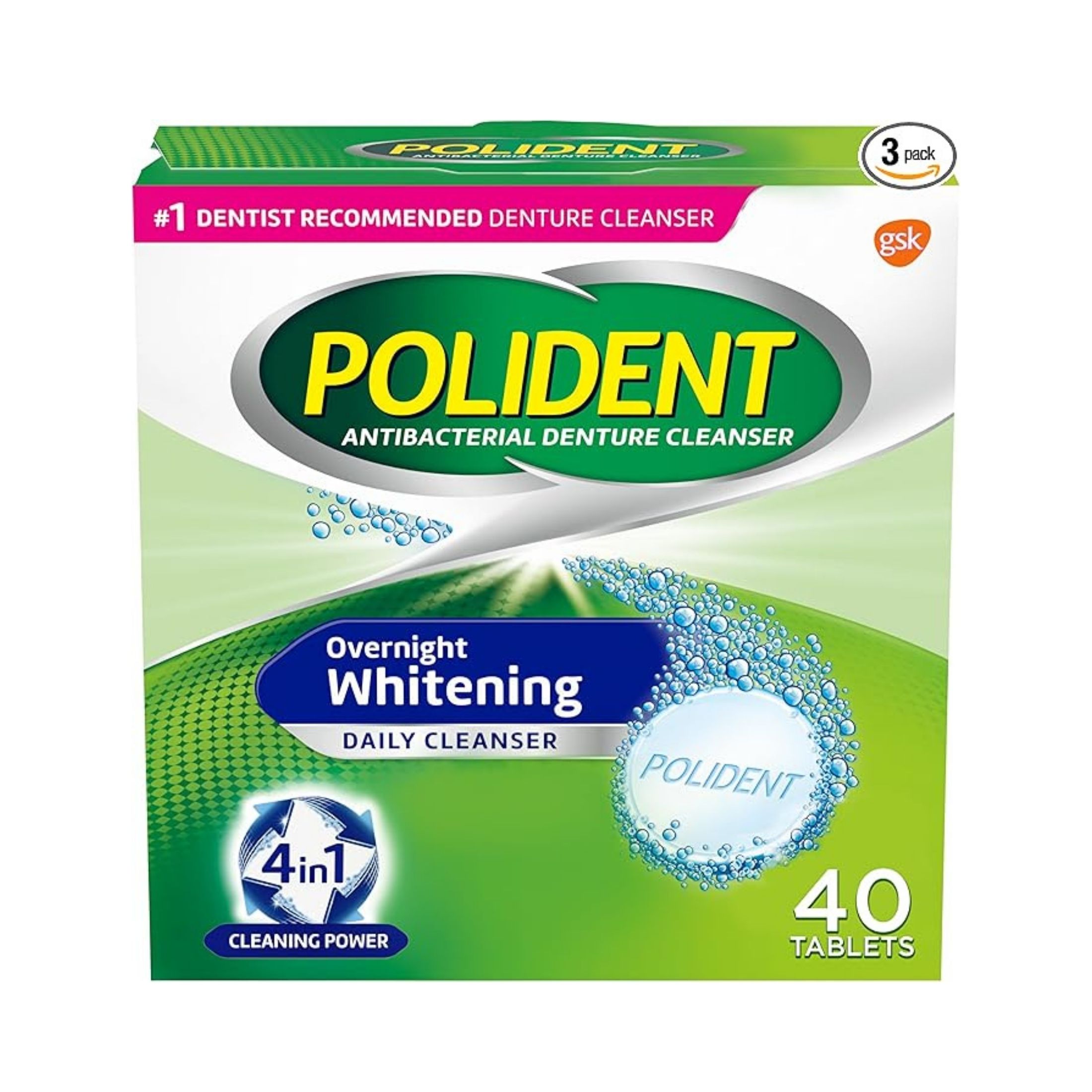 Polident Overnight Tablet Mint Tab White Nmint 84 By Glaxo Smith Kline Consumer Hc USA
