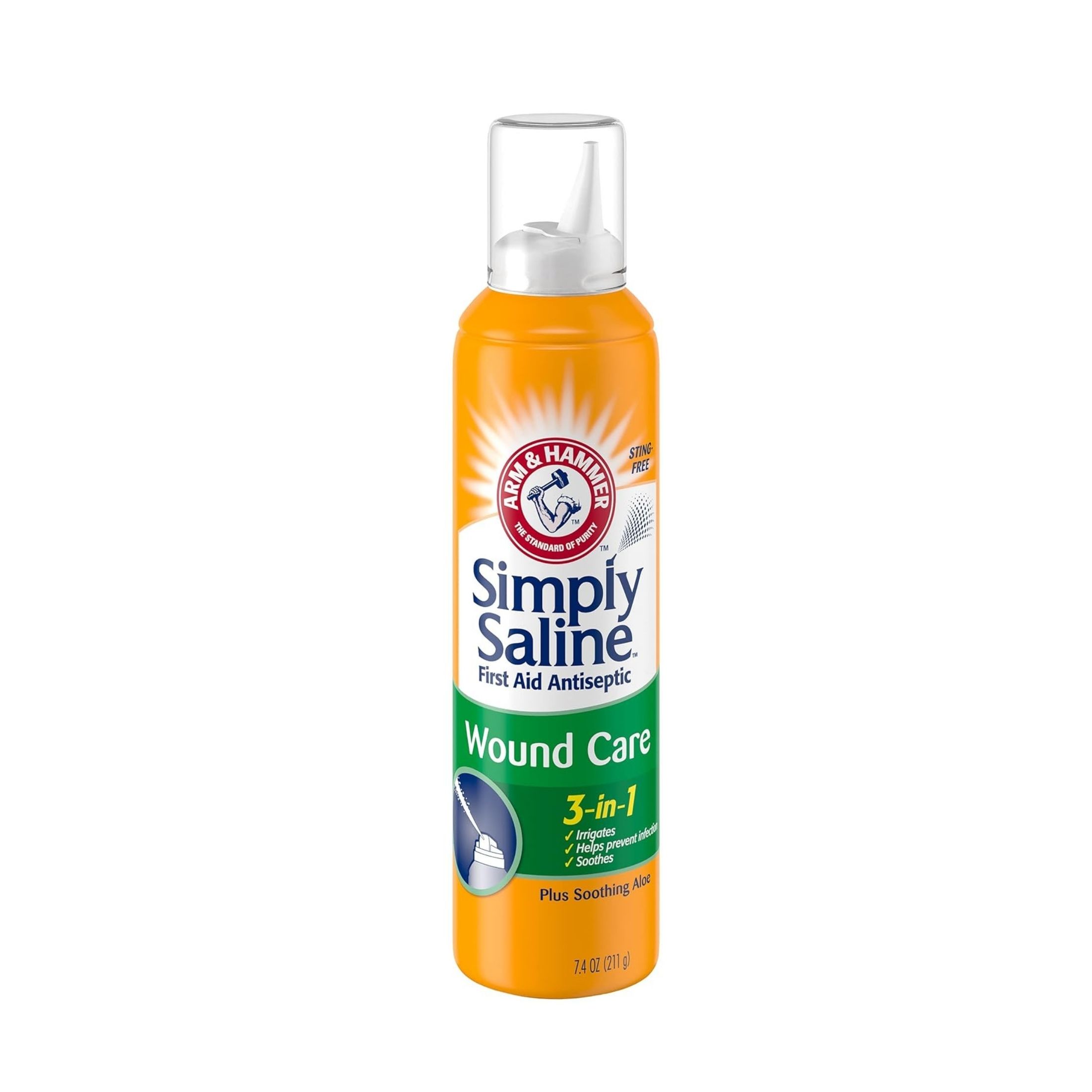 Arm & Hammer Simply Saline First Aid Antiseptic, 3 In 1, Wound Care