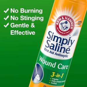 Arm & Hammer Simply Saline First Aid Antiseptic, 3 In 1, Wound Care