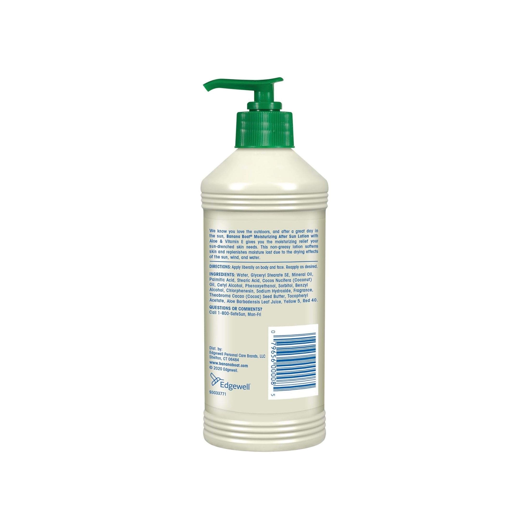 Banana Boat Moisturizing After Sun Lotion With Aloe & Vitamin E, 16 Fl Oz (473 Ml)