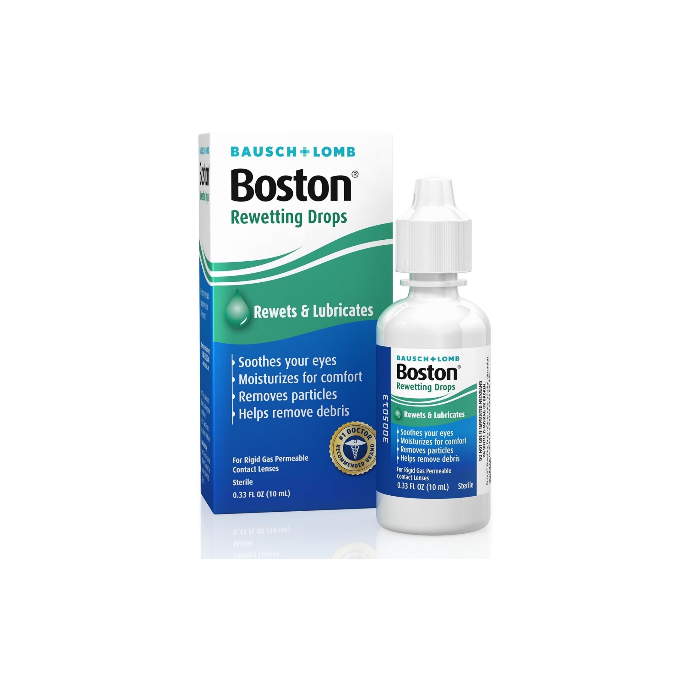 Bausch + Lomb Boston Rewetting Drops For Rigid Gas Permeable Contact Lenses From 0.34 Fl Oz (10 mL)