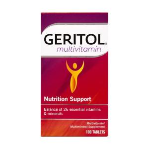 Geritol Multivitamin Multimineral Nutrition Support Tablets 100 Count