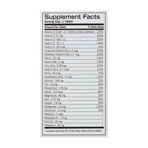 Geritol Multivitamin Multimineral Nutrition Support Tablets 100 Count