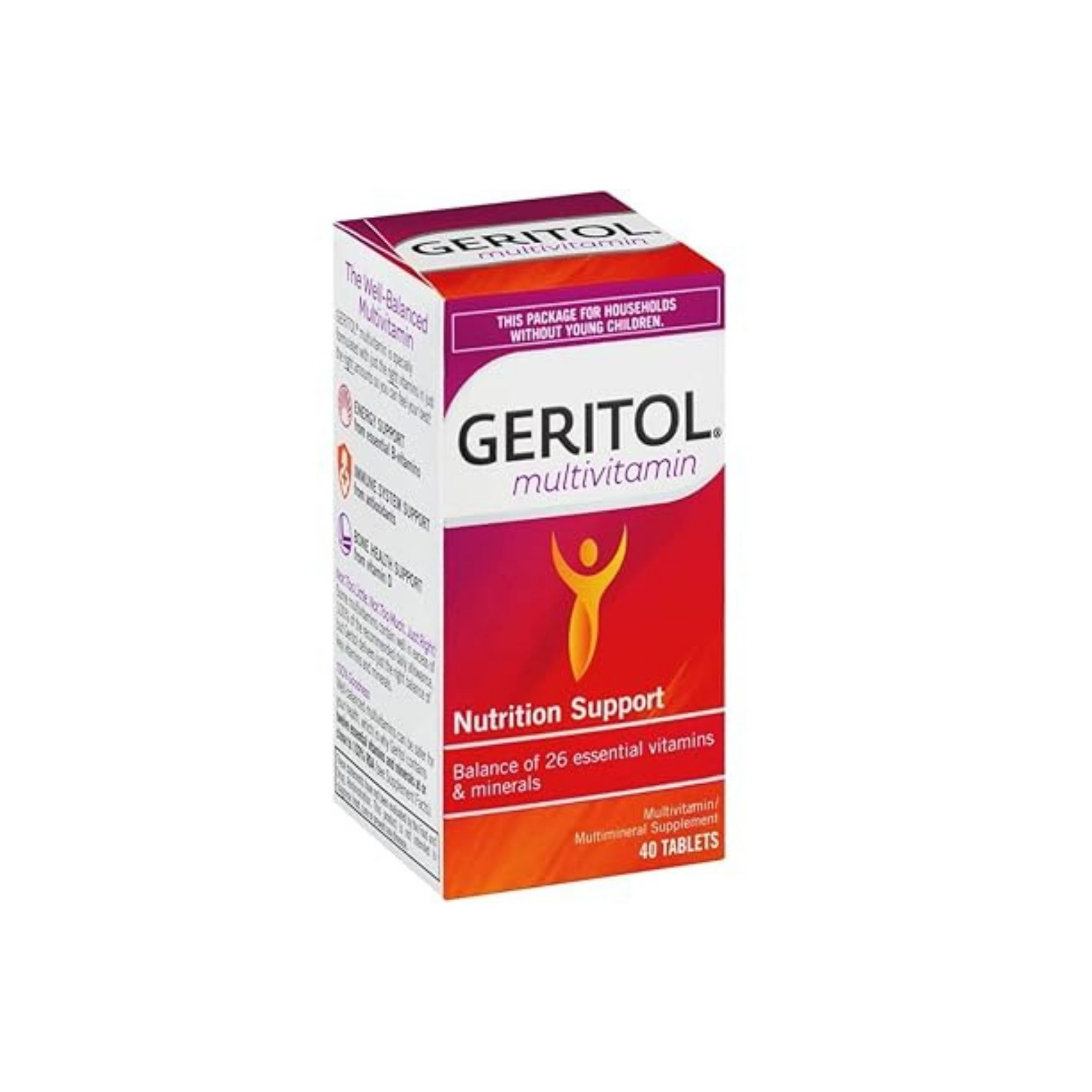 Geritol Multivitamin Multimineral Nutrition Support Tablets 100 Count
