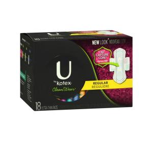 U By Kotex Clear Wear Ultra Thins Regular Lot Of 3