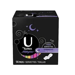 U by Kotex All Nighter Pads, Ultra Thin, Wings, Overnight
