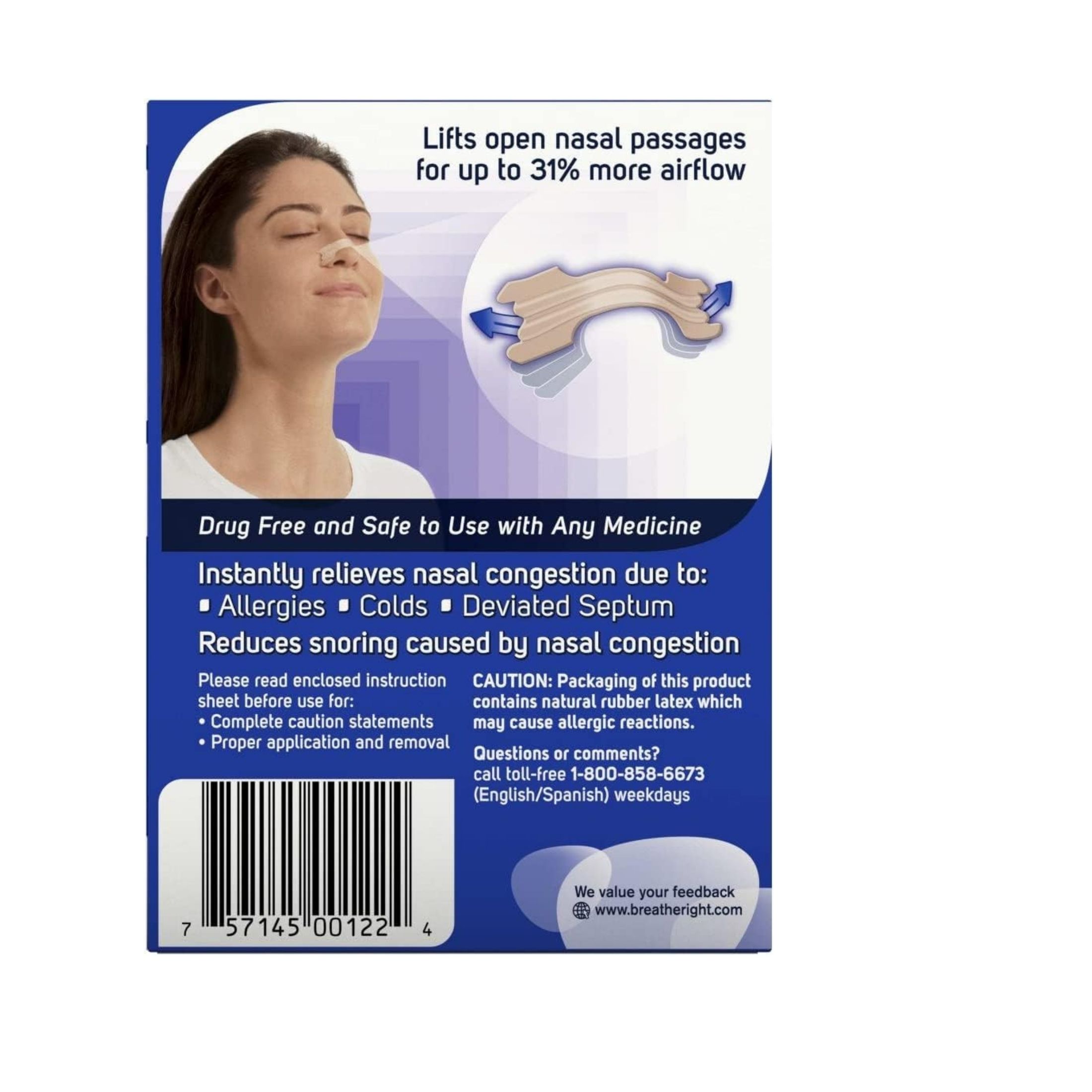 Breathe Right Nasal Strips Original Tan Small/Medium
