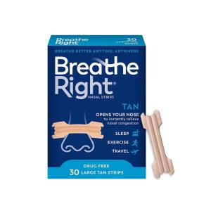 Breathe Right Nasal Strips, Original Tan, Large