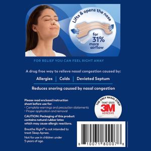 Breathe Right Nasal Strips, Original Tan, Large