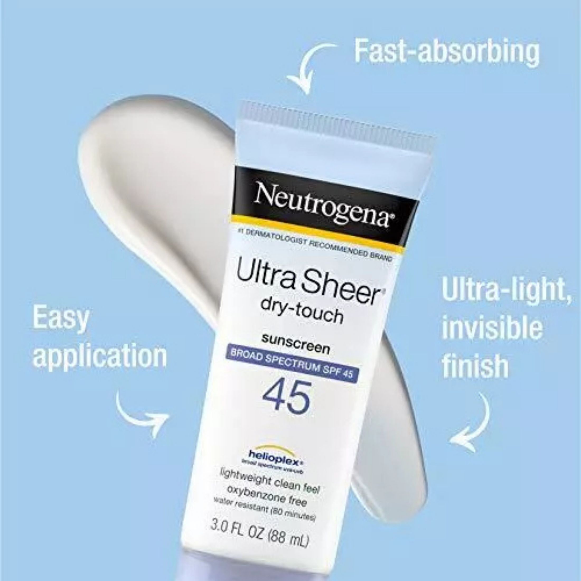 Neutrogena Ultra Sheer Dry Touch Sunscreen Broad Spectrum SPF 45, 88ml