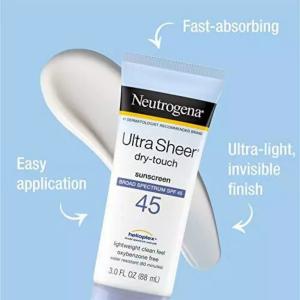 Neutrogena Ultra Sheer Dry Touch Sunscreen Broad Spectrum SPF 45, 88ml