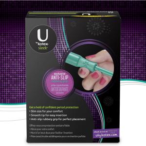 U by Kotex Sleek Tampons, Plastic, Super, Unscented