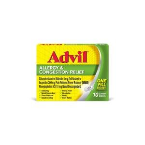 Advil Allergy And Congestion Relief Coated Tablets