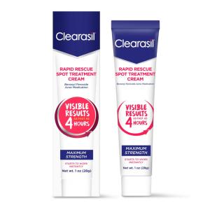 Clearasil Rapid Rescue Acne Spot Treatment Cream, Maximum Strength - 1 Oz