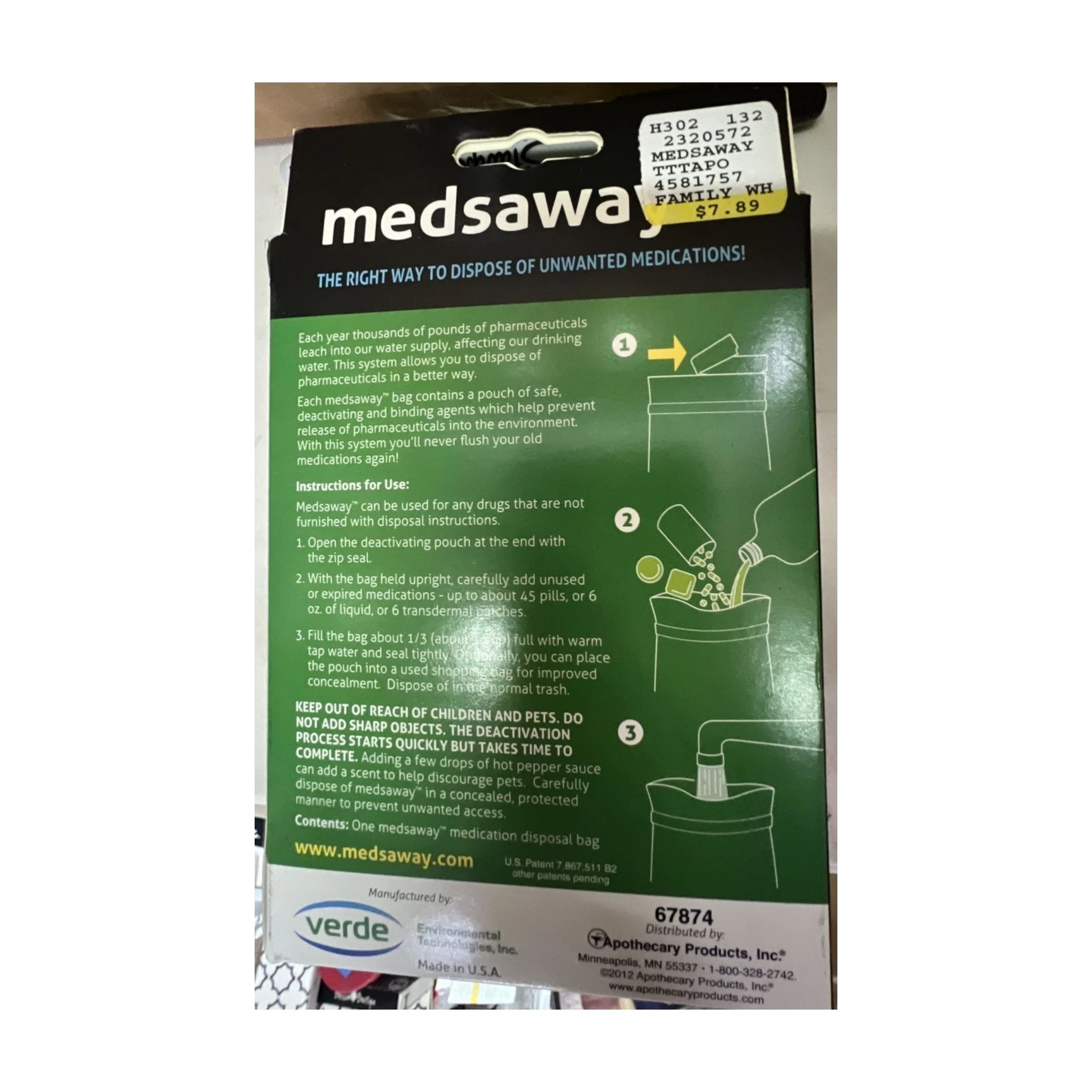 Medsaway Medication Disposal System