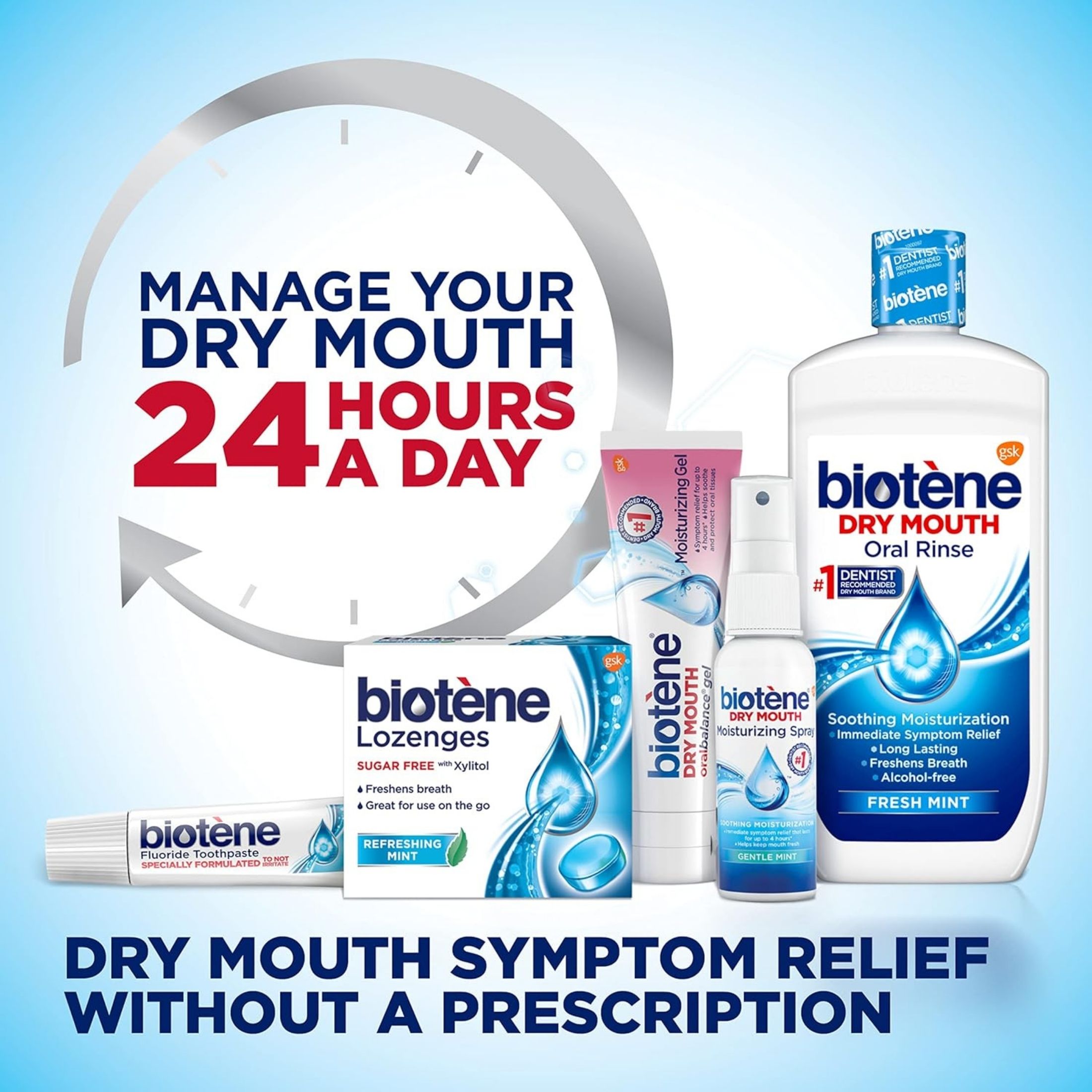 Biotène Oral Balance Dry Mouth Moisturizing Gel, 1.5 Oz By Abreva