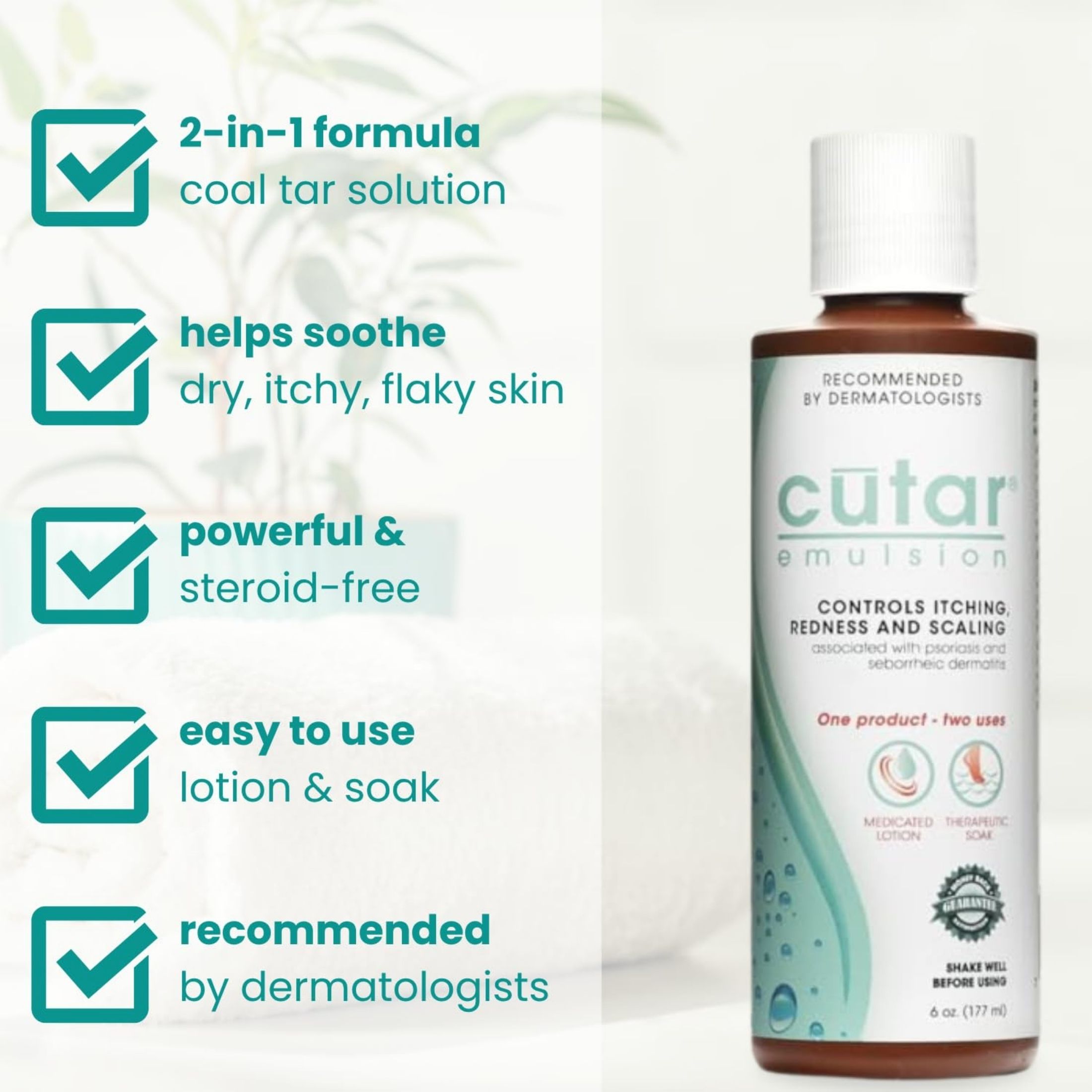 Cutar Emulsion Coal Tar Solution, 6 Oz