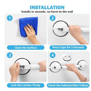 Suction Grab Bar With Safety Indicators 18