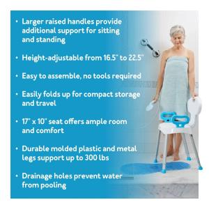 Carex EZ Bath And Shower Seat With Handles