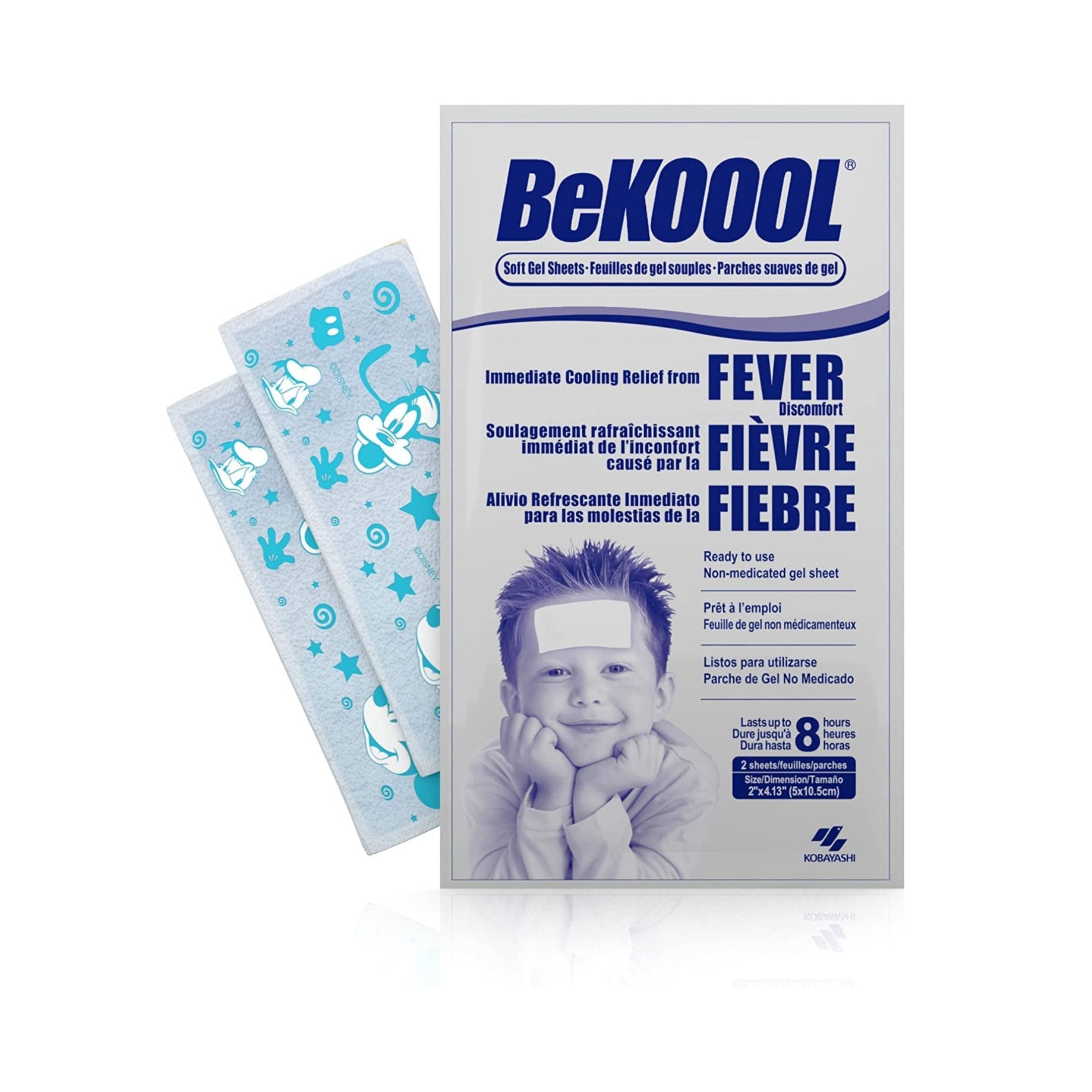 Be Koool Immediate Cooling Fever Reducing Soft Gel Sheets For Kids