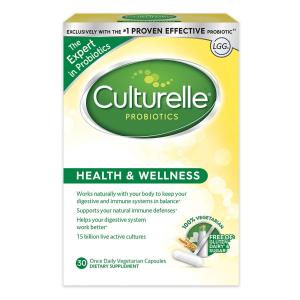 Culturelle Health & Wellness Daily Immune Support Probiotic Vegetarian Dietary Supplement Capsules For Women And Men - 30ct