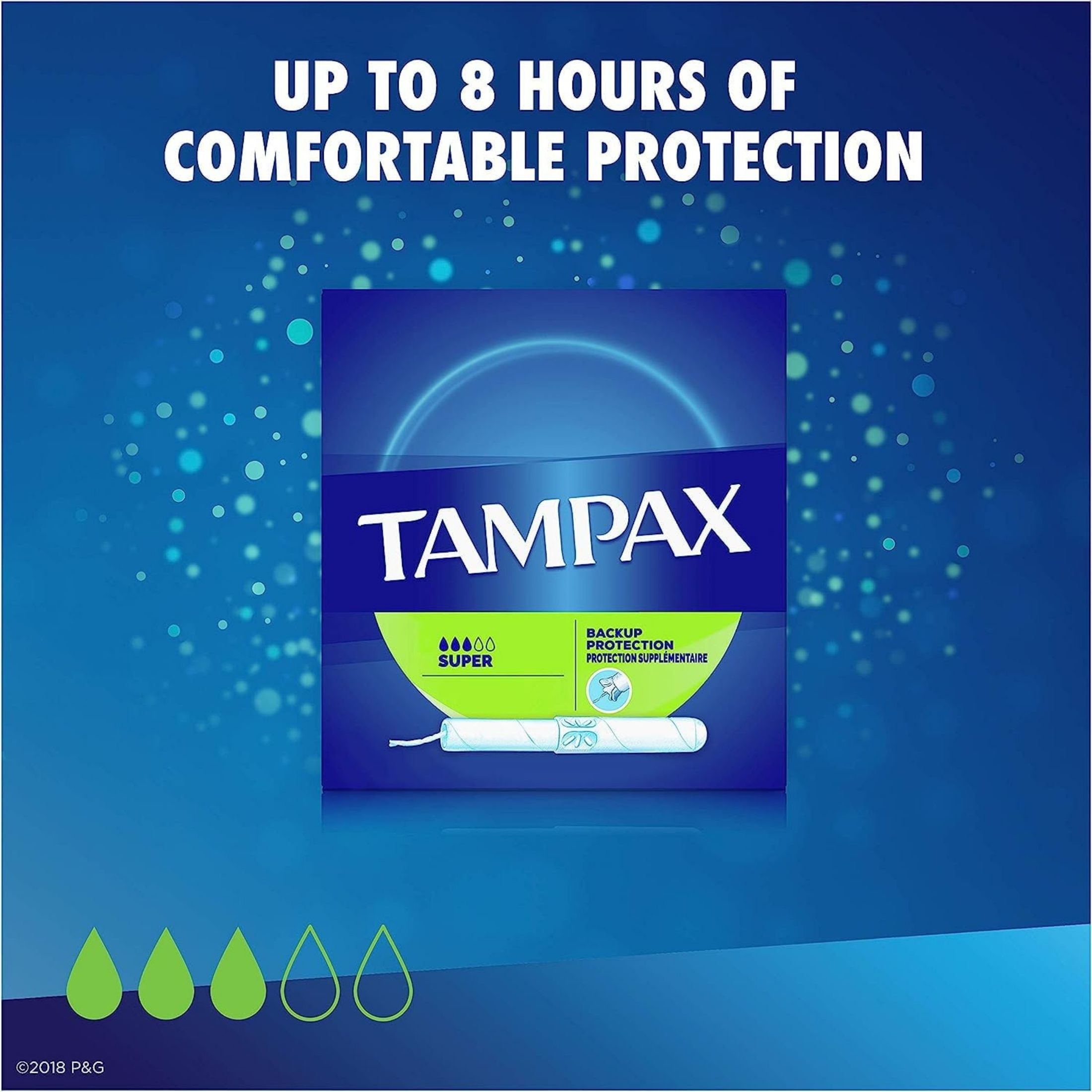 Tampax Cardboard Applicator Super Absorbency Tampons