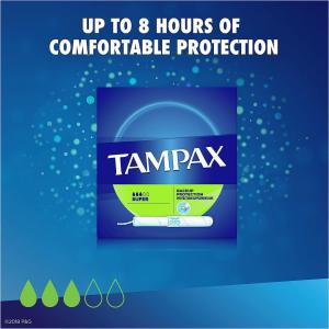 Tampax Cardboard Applicator Super Absorbency Tampons