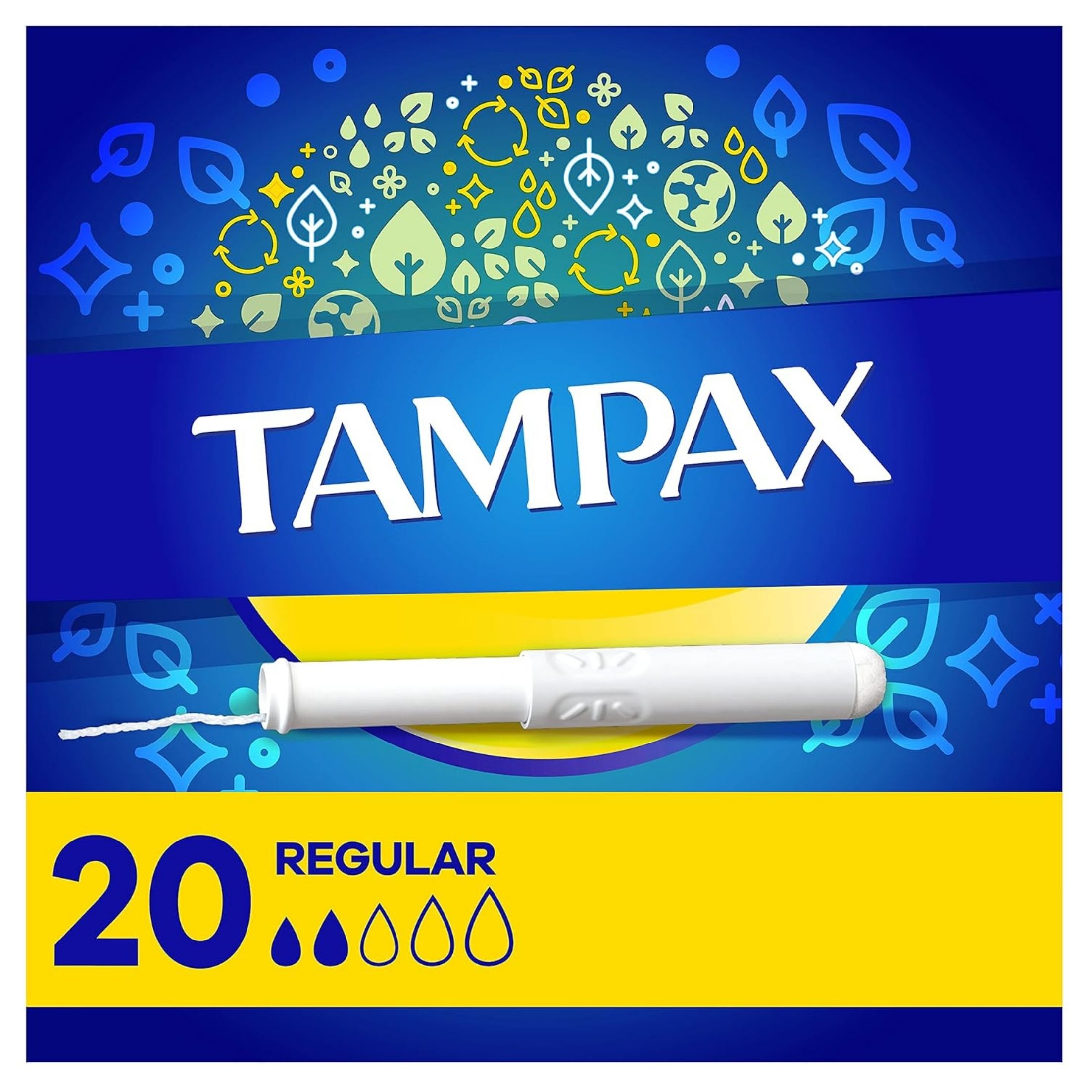 Tampax Cardboard Applicator Regular Absorbency Tampons