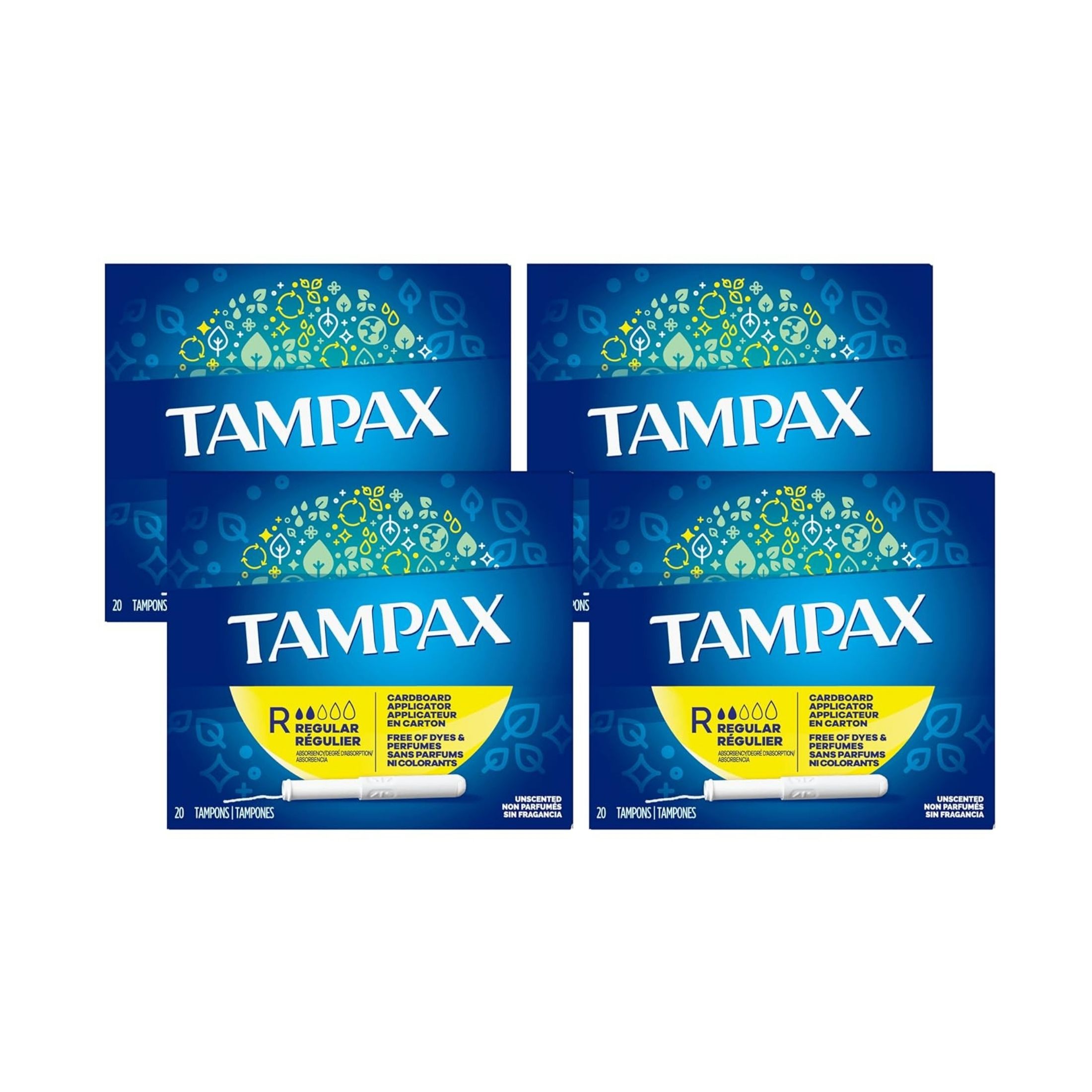 Tampax Cardboard Applicator Regular Absorbency Tampons