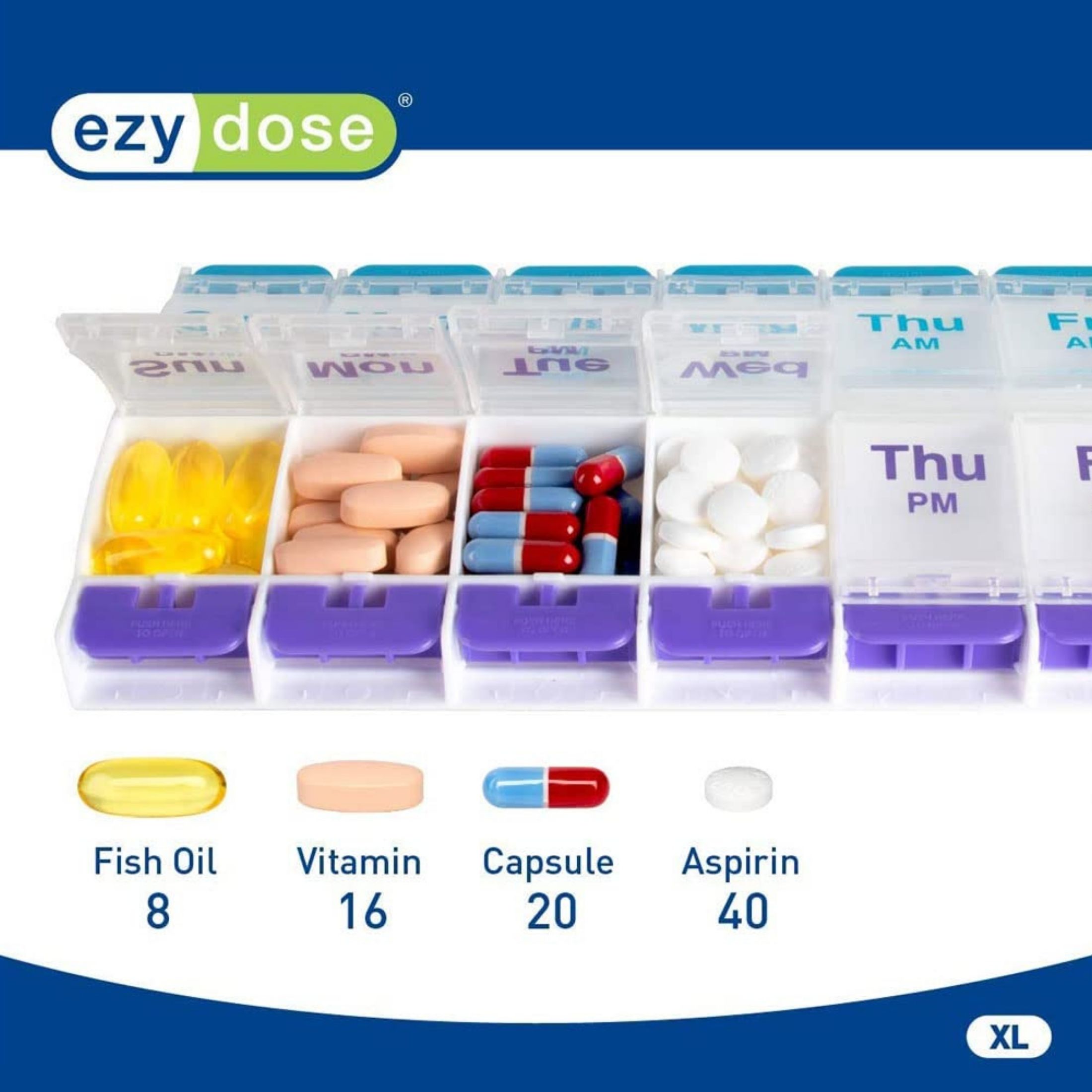 Ezy Dose Weekly And Portable Pill Planner