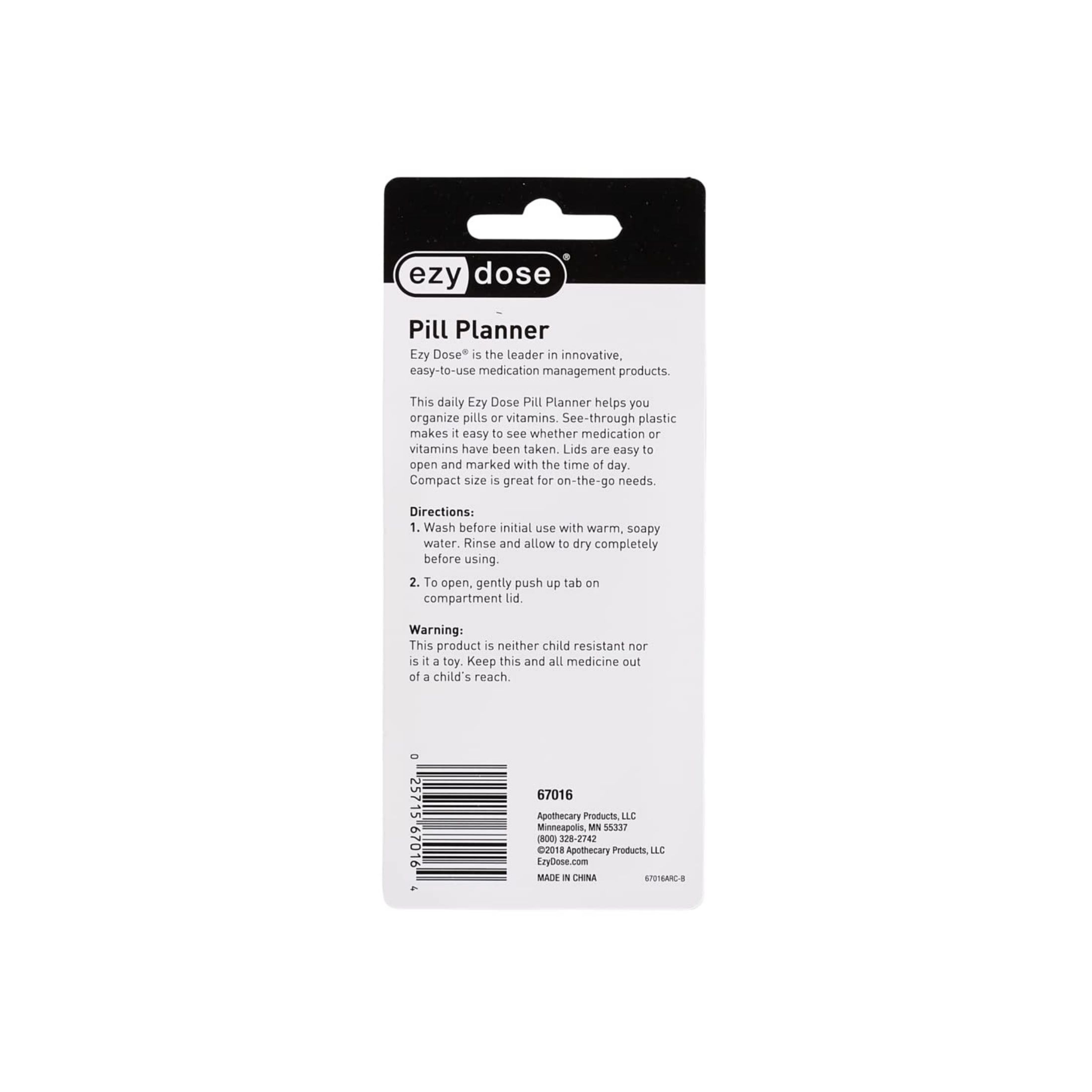 Ezy Dose Pill Reminder, Classic, Four A Day