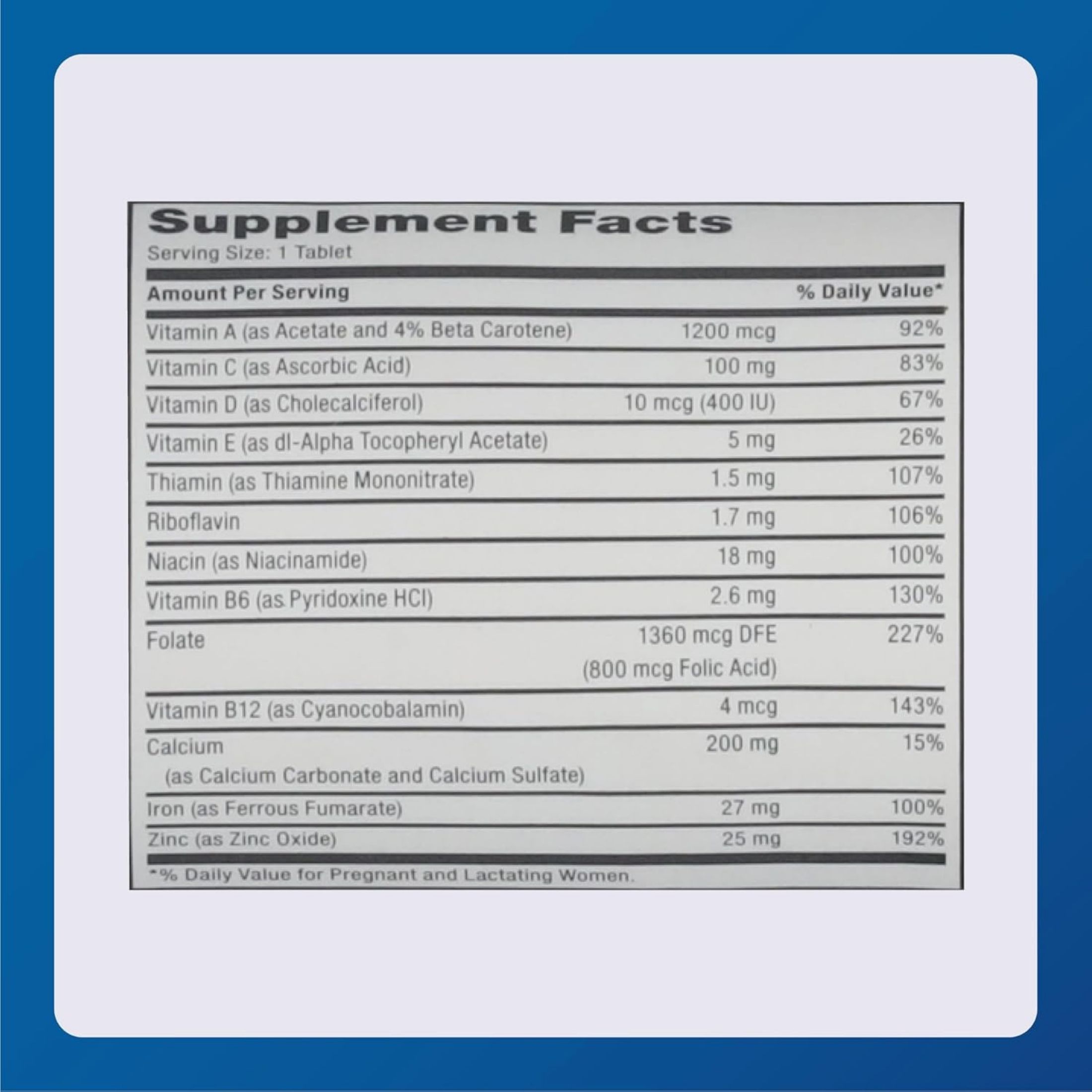 Major Prenatal Tablets