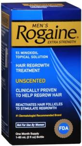 Rogaine Men's 5% Minoxidil Hair Regrowth Treatment Topical Solution - Extra Strength, 2 Fl Oz