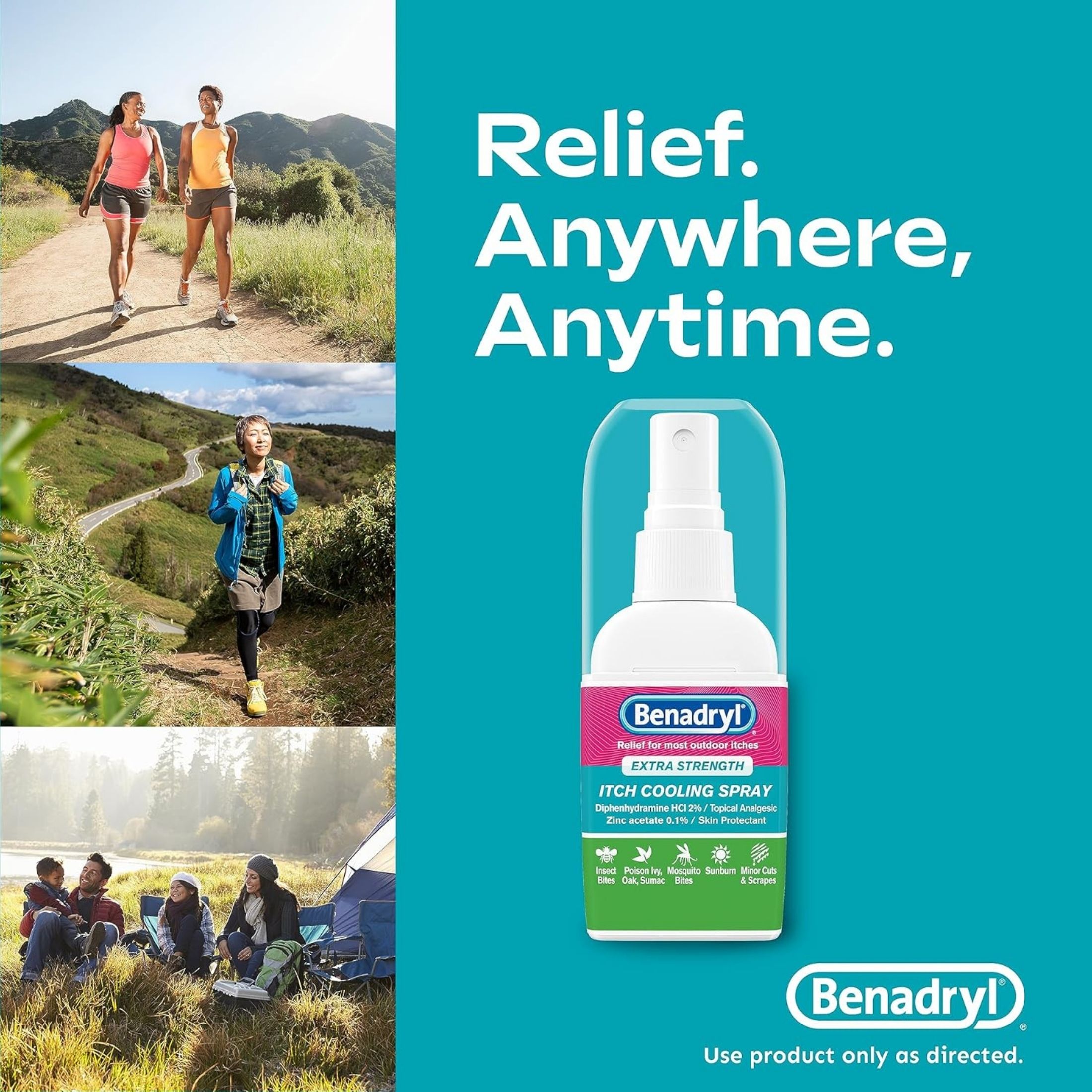 Benadryl Itch Cooling Spray, Extra Strength 2 Fl Oz