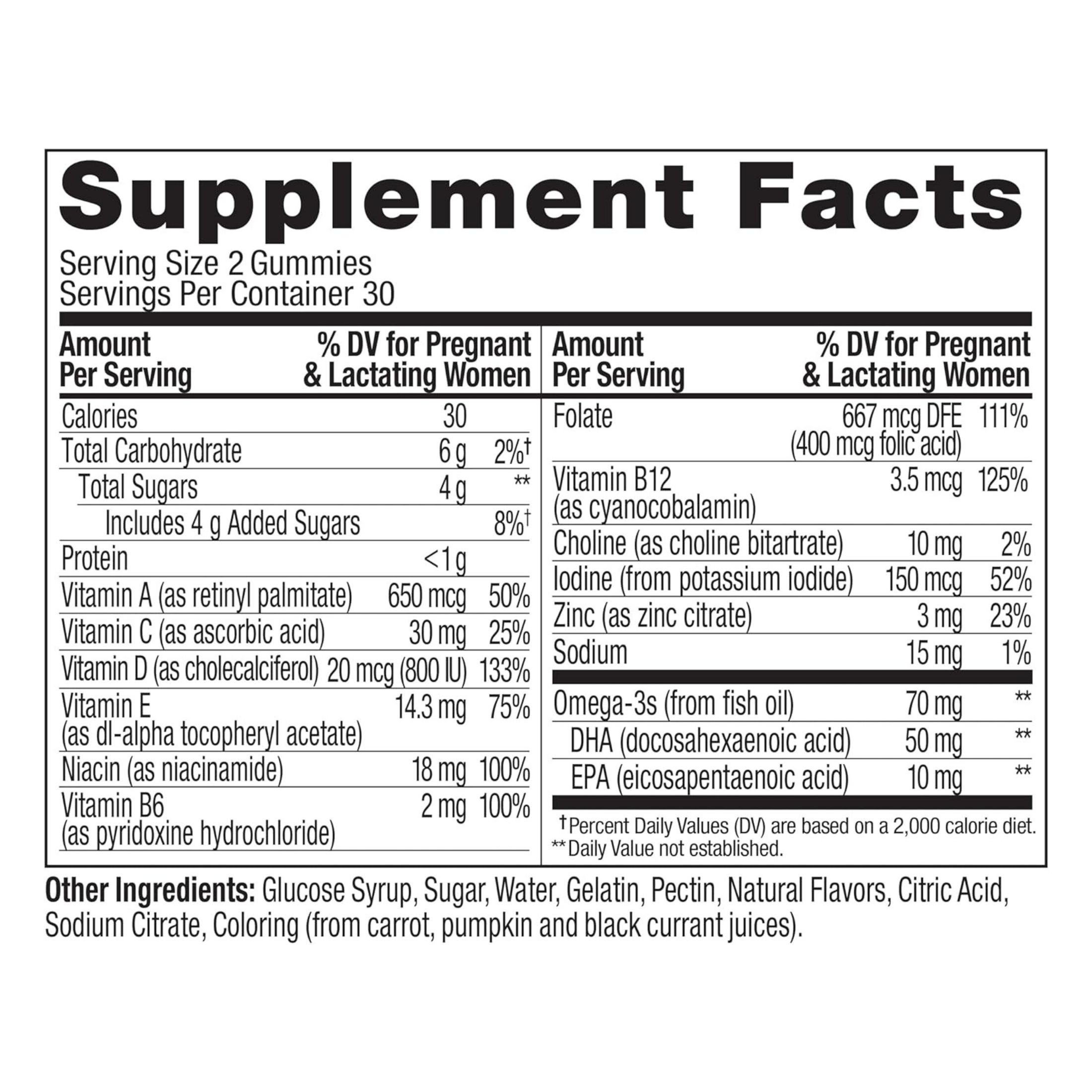 Olly Essential Prenatal Multivitamin Gummies - Sweet Citrus