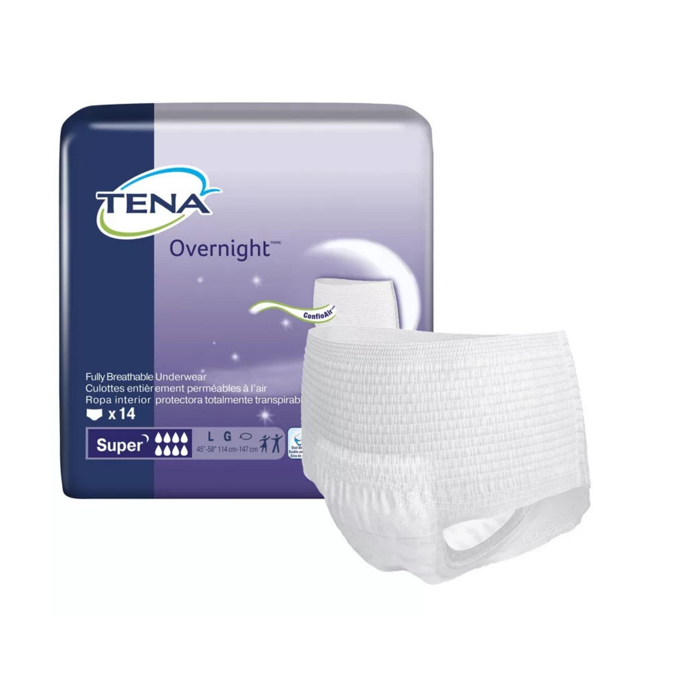 Tena Overnight Super Absorbent Underwear, Medium 1053408