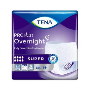 Tena ProSkin Overnight Super Protective Incontinence Underwear, Heavy Absorbency, Unisex, Large