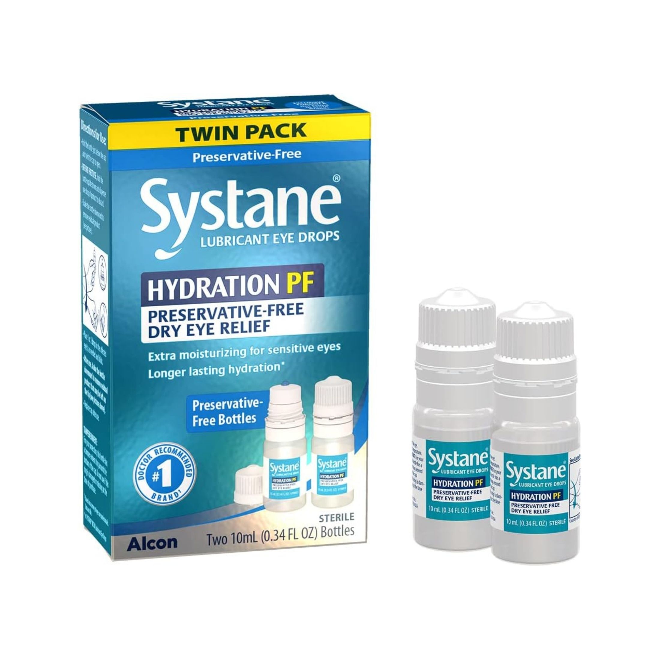 Systane Lubricant Eye Drops, Hydration PF 0.34 Fl Oz