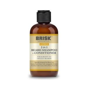 Brisk Grooming Beard Shampoo + Conditioner, Citrus, 2 In 1 5.1 Fl Oz