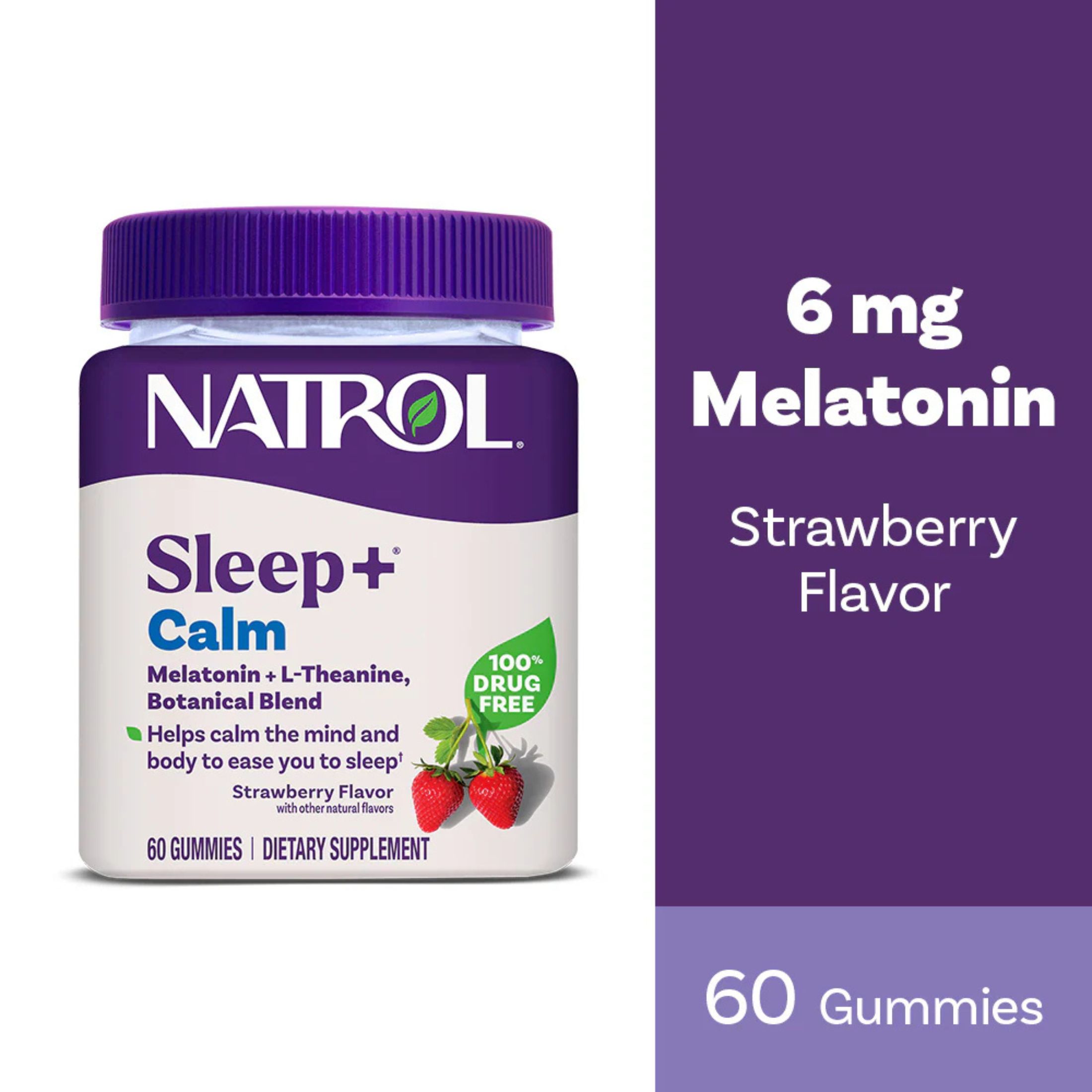 Natrol Sleep Calm Melatonin Gummies - Strawberry Flavor 60ct