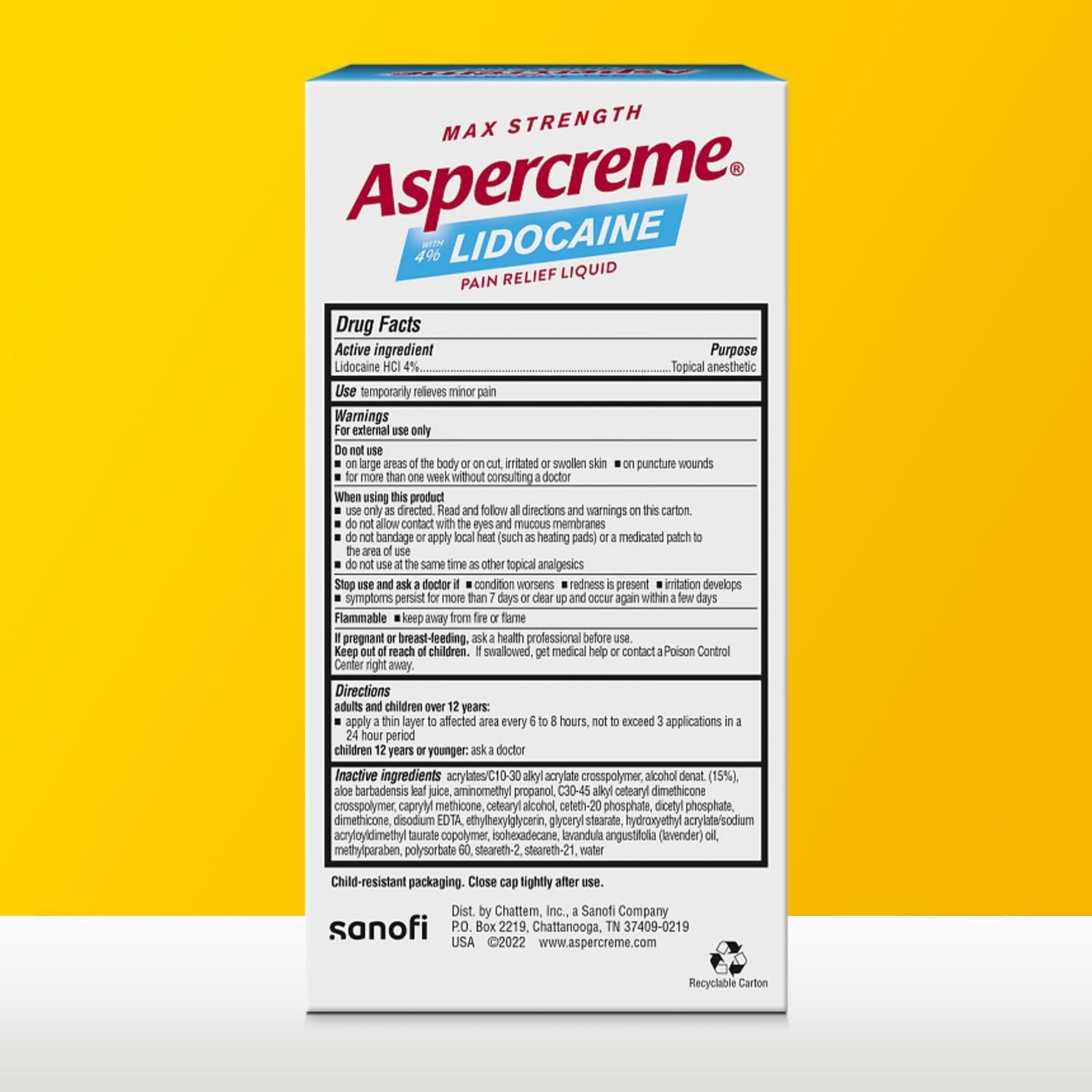 Aspercreme Lidocaine With Essential Oils Rosemary Mint