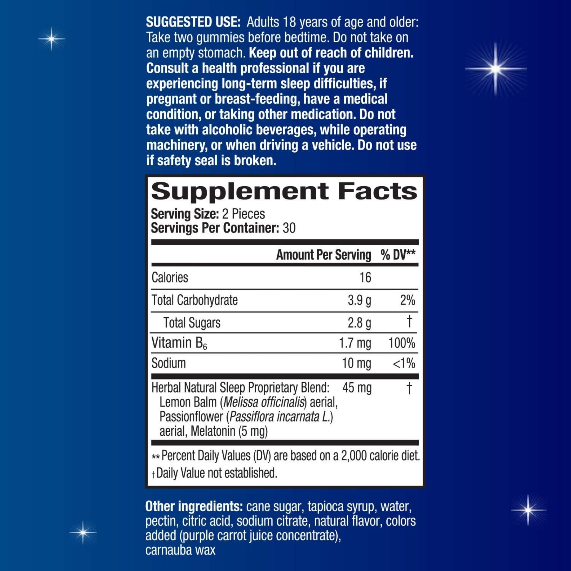 Unisom Simple Slumbers Gummies, Golden Honey Lemon