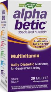 Nature's Way Alpha Betic Once-Daily Multi-Vitamin Supplement, 30 Tablets