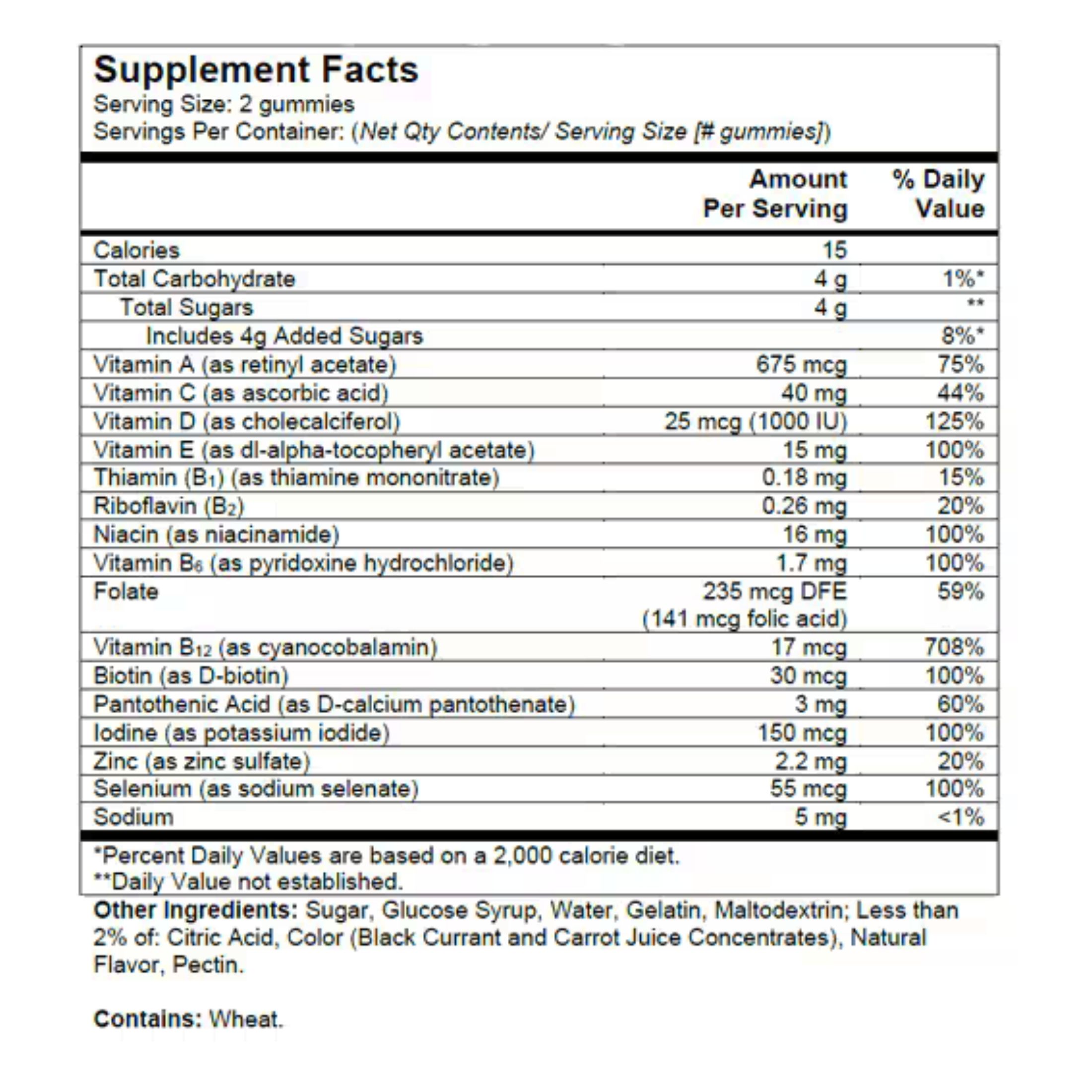 One A Day Advanced Multivitamin, Immunity + Brain Support, Men's 50+, Gummies