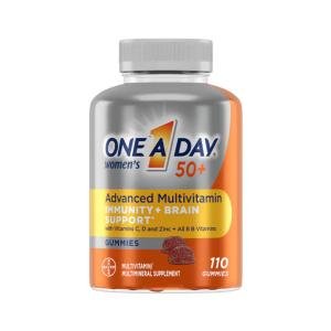 One A Day Advanced Multivitamin, Immunity + Brain Support, Women's 50+, Gummies