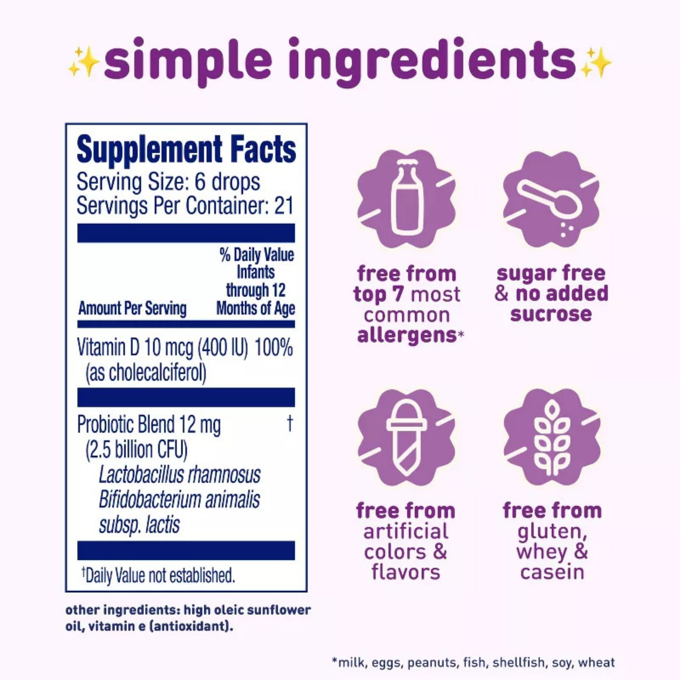 Enfamil Breastfed Infant Probiotics & Vitamin D Dual Probiotic – 0.3 Fl Oz