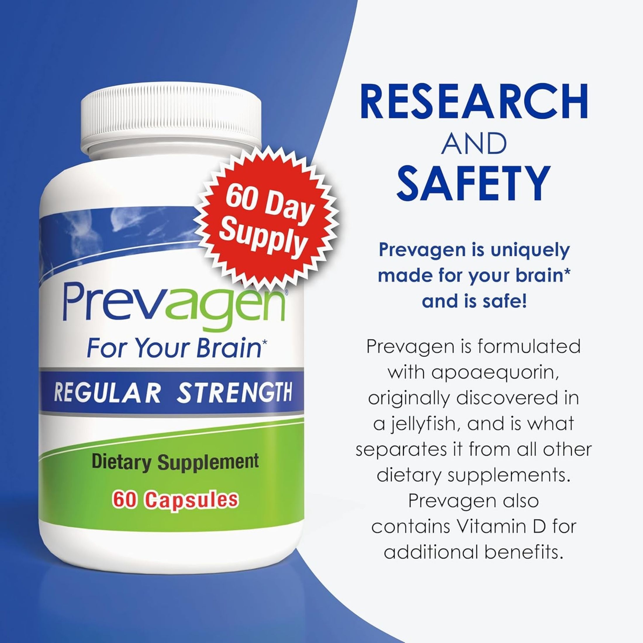 Prevagen Improves Memory, Regular Strength, Capsules