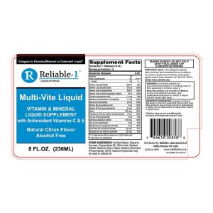 Reliable-1 Laboratories Multi Vite Liquid Natural Citrus Flavor - 8 Oz
