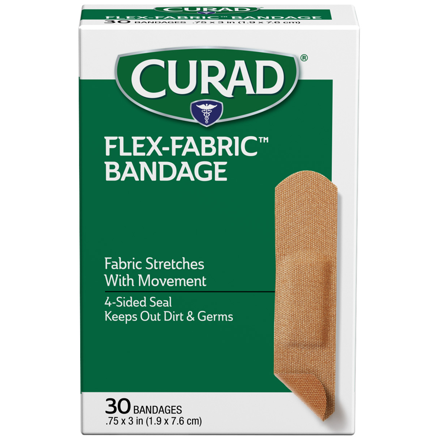 Curad Bandages, Sterile, Adhesive, Flex Fabric